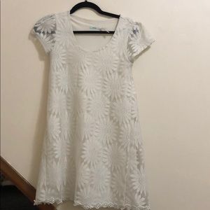 Urban Outfitters White daisy lace dress